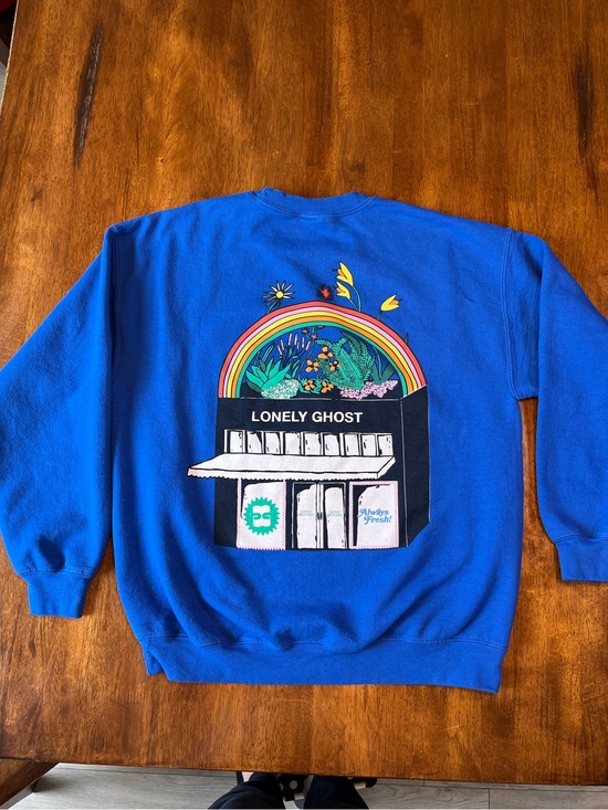 LONELY GHOST Tops - Lonely Ghost Groceries Graphic Crewneck Sweatshirt Large